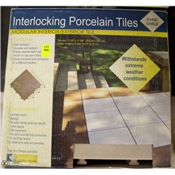 10 CASES OF INTERLOCKING PORCELAIN TILES - SAND