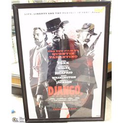 FRAME MOVIE POSTER DJANGO UNCHAINED COLLECTORS