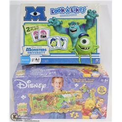 DISNEY WINNIE THE POOH PUZZLE & MONSTERS INC GAME