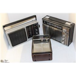 LOT OF 3 VINTAGE RADIOS