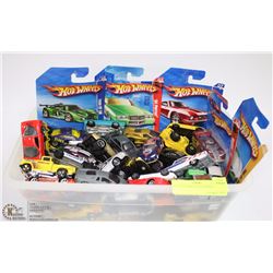 BIN OF ASSORTED HOTWHEELS
