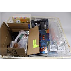 BASKET WITH ASSORTED HOUSEHOLD/HOME/PERSONAL