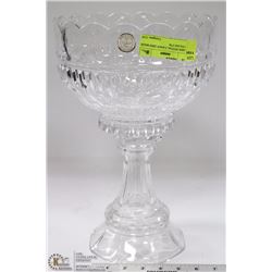 LARGE CRYSTAL CANDY DISH MADE IN POLAND 13"H