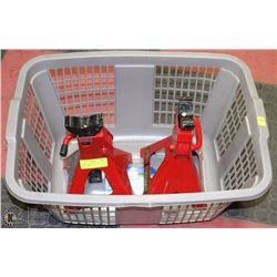 A PAIR OF NEW PRO SERIES 3.5 TON JACK STANDS