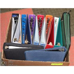 BOX OF ASSORTED BINDERS/FOLDERS