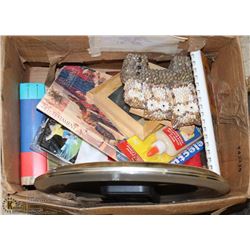 ESTATE BOX WITH CHINA ,BULOVA CLOCK ETC