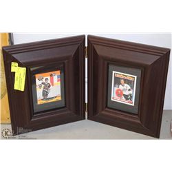 2 FRAMED WAYNE GRETZKY HOCKEY CARDS INCL