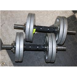 SET OF 2 METAL DUMBELLS