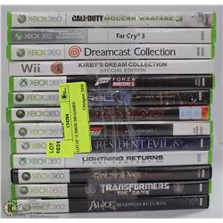 LOT OF 13 XBOX 360 GAMES ON CHOICE