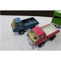 TWO TONKA PICKUPS AND TONKA RV