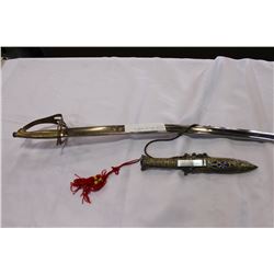 WEDDING SWORD AND KNIFE IN SHEATH