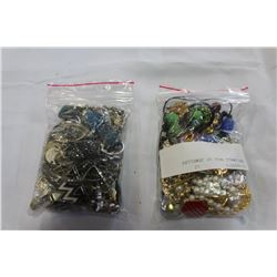 TWO SMALL BAGS OF JEWELLRY