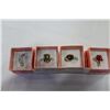 Image 1 : FOUR GEMSTONE RINGS