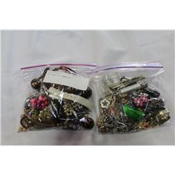 TWO BAGS OF JEWELLRY