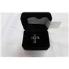 Image 1 : STERLING SILVER BLACK ENAMEL CROSS RING