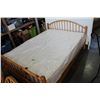 Image 1 : PINE DOUBLE SIZE BEDFRAME WITH SEALY MATTRESS