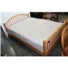 Image 2 : PINE DOUBLE SIZE BEDFRAME WITH SEALY MATTRESS