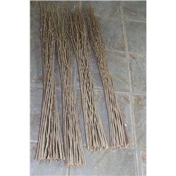 FOUR BUNDLES OF DECORATIVE STICKS