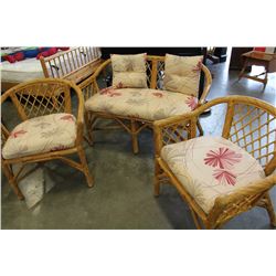 4 PIECE RATTAN PATIO SET