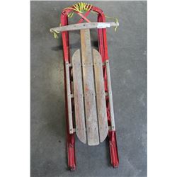 VINTAGE WOOD AND IRON SLED