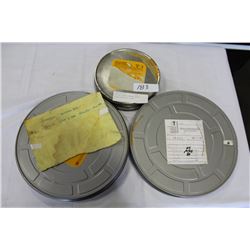 LOT OF THREE VINTAGE MOVIE REELS ASSORTED SIZES