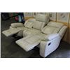 Image 8 : BRAND NEW 3-PIECE LEATHER SOFA LOVESEAT AND CHAIR FULLY RECLINING WITH THEATRE STYLE FOLD DOWN CONSO