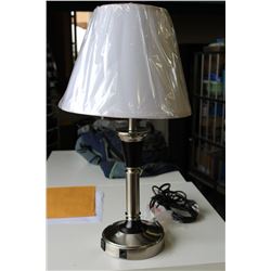 NEW NICKLE PLATED TABLE LAMP