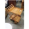 Image 1 : FOLDING WOOD SERVING CART