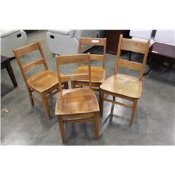 SET OF 4 MAPLE DINING CHAIRS
