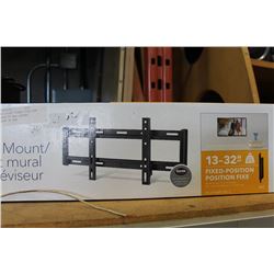 AS NEW 13-32" FIXED POSITION INSIGNIA TV WALL MOUNT, COMPLETE IN BOX