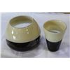 Image 3 : TWO MOCHACHINO ART GLASS VASES