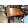 Image 1 : MODERN DINING TABLE WITH LEAF AND SIX CHAIRS