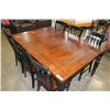 Image 3 : MODERN DINING TABLE WITH LEAF AND SIX CHAIRS