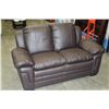 Image 2 : BRAND NEW BROWN LEATHER ASHLEY FURNITURE SOFA AND LOVESEAT RETAIL $2000