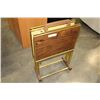 Image 1 : SET OF FOUR ROLLING TV TRAYS