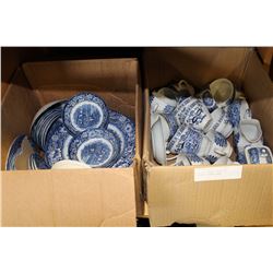 LOT OF LIBERTY BLUE ETC POTTERY DINNER WARE