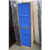 Image 2 : PINE WITH BLUE DRAWERS STORAGE CABINET