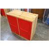 Image 2 : PINW WITH RED DOORS STORAGE CABINET