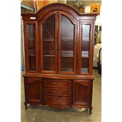 FRENCH PROVINCAL 2 PIECE CHINA CABINET