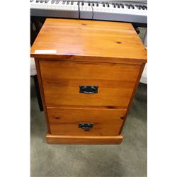 TWO DRAWER PINE NIGHTSTAND