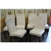 Image 1 : SET OF SIX WHITE MICROFIBRE DINING CHAIRS