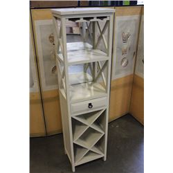 MODERN MIRROR BACK WINE RACK WITH SHELVES