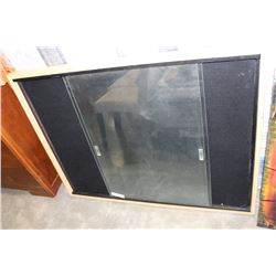 FRAMED DISPLAY BOARD WITH GLASS DOORS