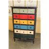 Image 1 : UNIQUE PAINTED HIGHBOY DRESSER