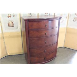 5-DRAWER BOW FRONT DRESSER