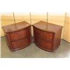 Image 1 : PAIR OF BOWFRONT NIGHTSTANDS