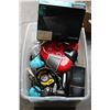 Image 1 : BIN OF ELECTRONIC CABLES AND BLUE RAY DVD PLAYER