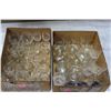 Image 1 : 2 BOXES OF CRYSTAL AND DESERT GLASSES