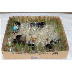 TRAY OF SHOT GLASSES