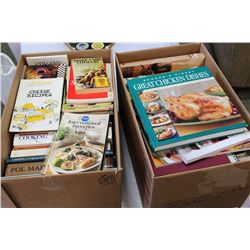 TWO BOXES OF COOK BOOKS